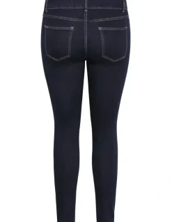 City Chic Asha Fit Ultra Skinny Leg Short Jean in Dark Wash