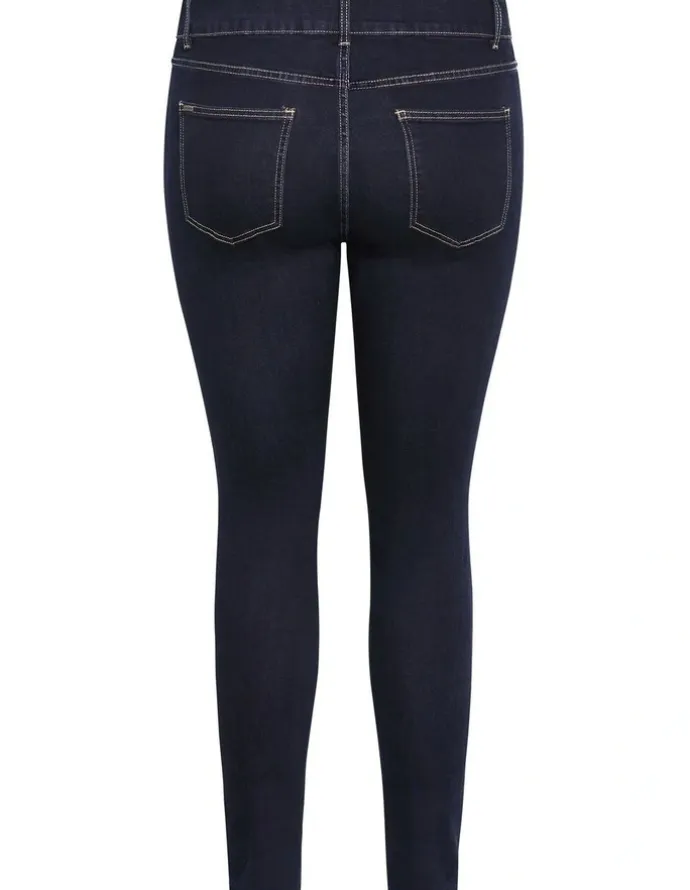 City Chic Asha Fit Ultra Skinny Leg Short Jean in Dark Wash