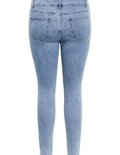 City Chic Asha Fit Ultra Skinny Leg Short Jean in Light Wash