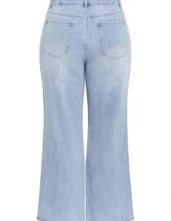 City Chic Harley Fit Kayla Wide Leg Jean in Light Wash