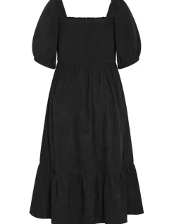 City Chic Molli Corduroy Midi Dress in Black