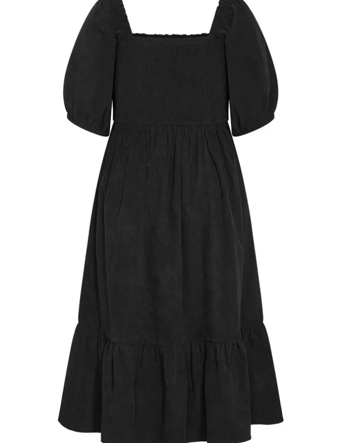 City Chic Molli Corduroy Midi Dress in Black