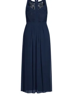 City Chic Panelled Bodice Maxi Dress in Navy
