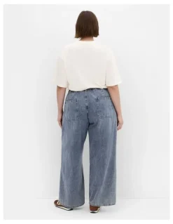 City Chic Plus Size Jorja Wide Leg Jean in light wash