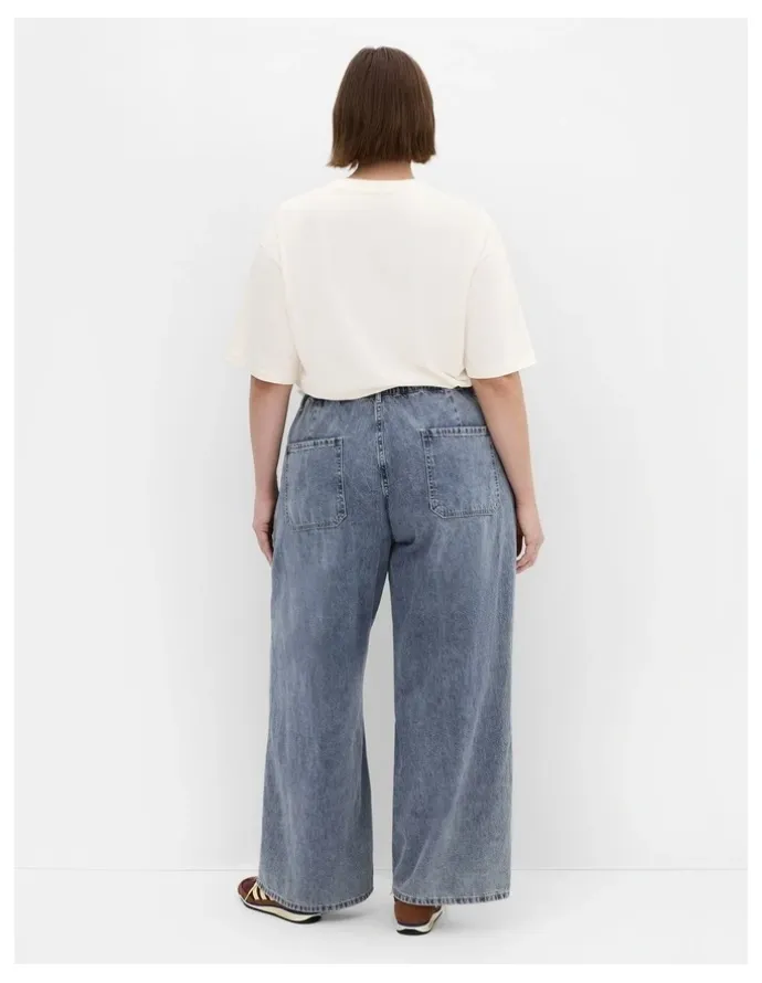 City Chic Plus Size Jorja Wide Leg Jean in light wash