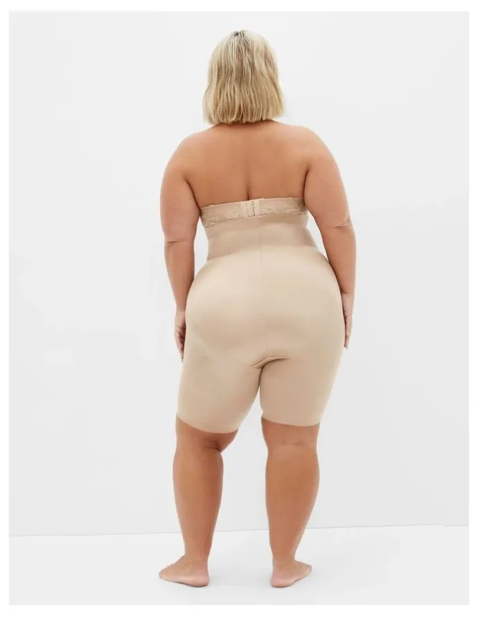 City Chic Plus Size Smooth & Chic Thigh Shaper in Latte