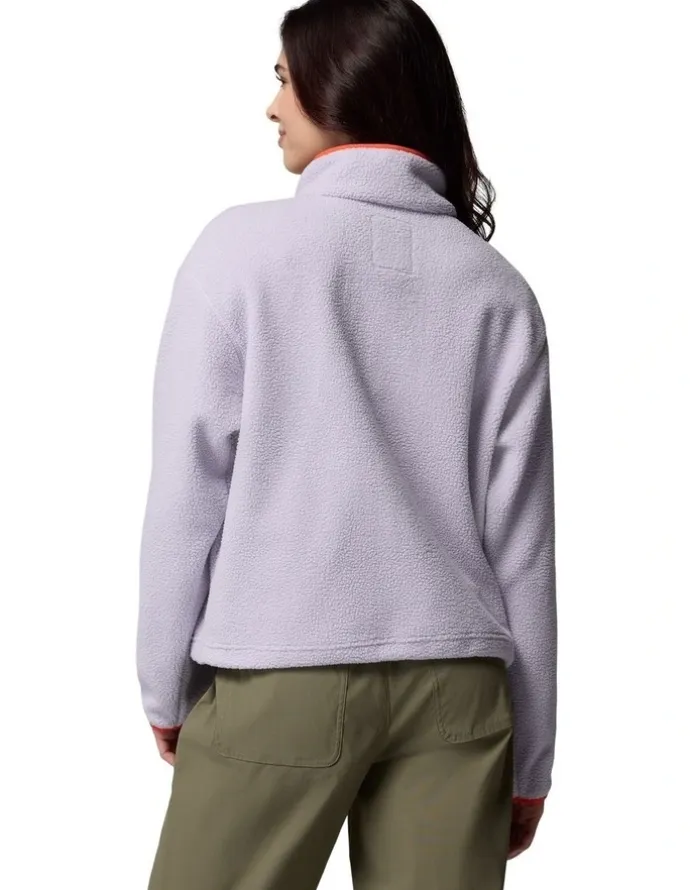 Columbia Helvetia II Cropped Half Snap Fleece Pullover in Light Purple
