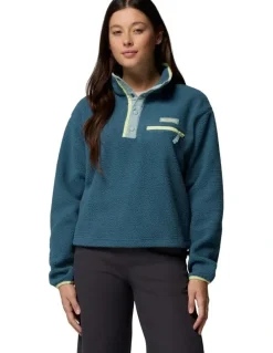 Columbia Helvetia II Cropped Half Snap Fleece Pullover in Blue