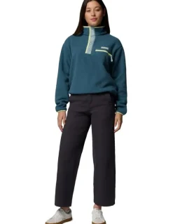 Columbia Helvetia II Cropped Half Snap Fleece Pullover in Blue