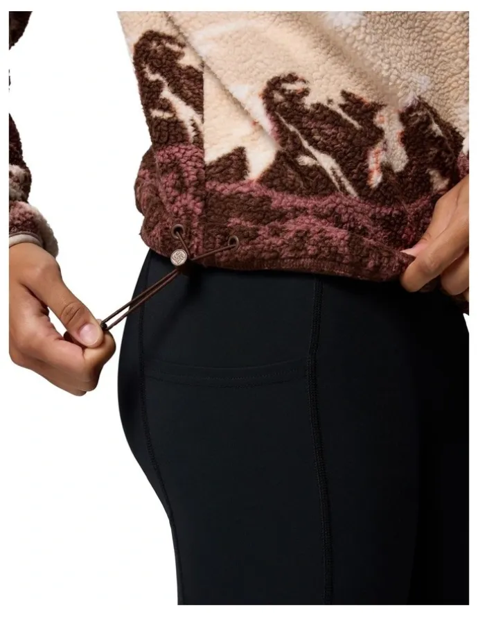 Columbia Helvetia II Printed Cropped Half Snap Fleece Pullover in Multi