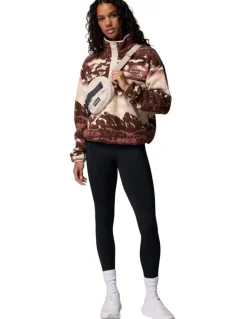 Columbia Helvetia II Printed Cropped Half Snap Fleece Pullover in Multi