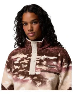 Columbia Helvetia II Printed Cropped Half Snap Fleece Pullover in Multi