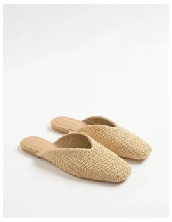 Commonry Amara Raffia Slide in Natural