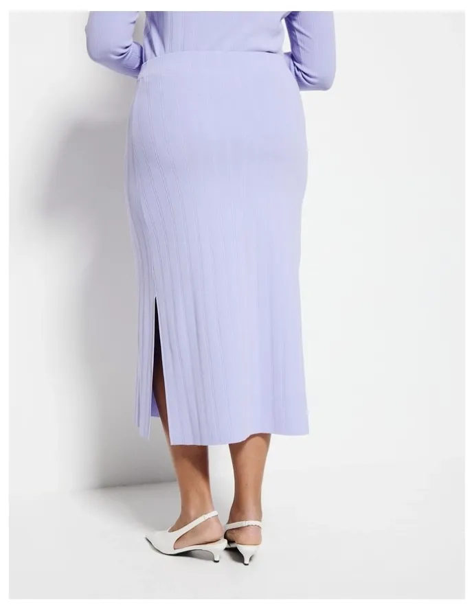 Commonry Annora Knit Skirt in Mauve