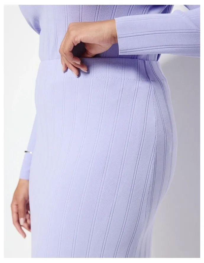 Commonry Annora Knit Skirt in Mauve