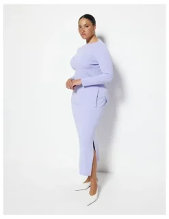 Commonry Annora Knit Skirt in Mauve