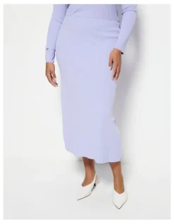 Commonry Annora Knit Skirt in Mauve
