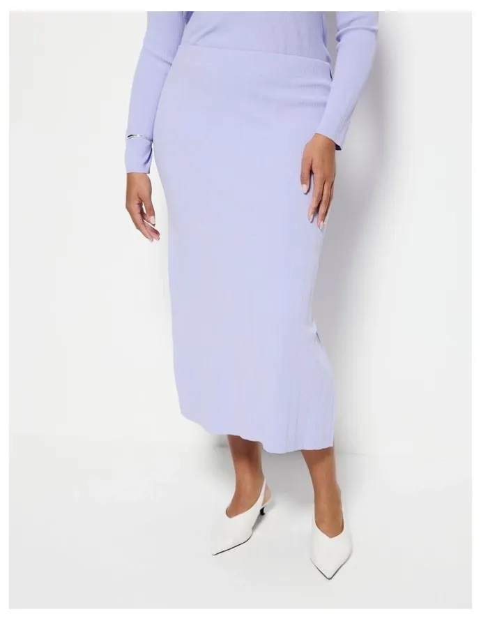 Commonry Annora Knit Skirt in Mauve