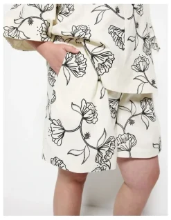 Commonry Aurora Short in Almond Floral