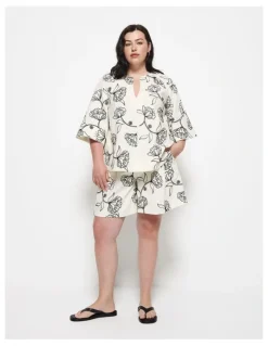 Commonry Aurora Short in Almond Floral