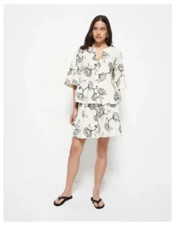 Commonry Aurora Short in Almond Floral
