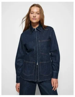 Commonry Caroline Denim Jacke in Raw Denim