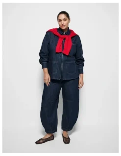 Commonry Caroline Denim Jacke in Raw Denim