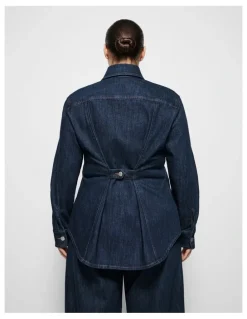 Commonry Caroline Denim Jacke in Raw Denim