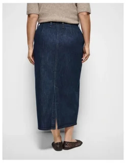 Commonry Caroline Skirt in Raw Denim