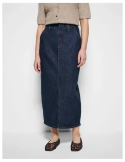 Commonry Caroline Skirt in Raw Denim