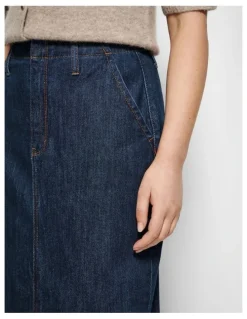 Commonry Caroline Skirt in Raw Denim