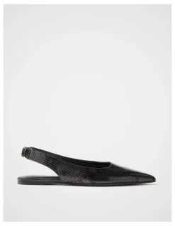 Commonry Marcy Leather Flat in Snake