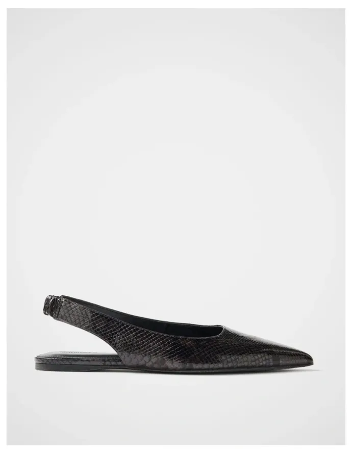 Commonry Marcy Leather Flat in Snake