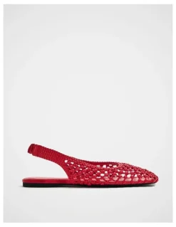 Commonry Remi Woven Flat in Rouge