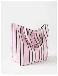 Commonry The Cara Stripe Tote in Pink Multi