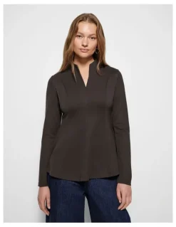 Commonry Michala Top in Bitter Chocolate