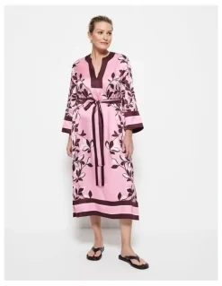 Commonry Natalia Dress in Pink Floral