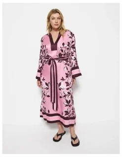 Commonry Natalia Dress in Pink Floral