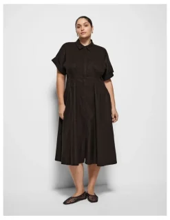 Commonry Niki Dress in Bitter Chocolate