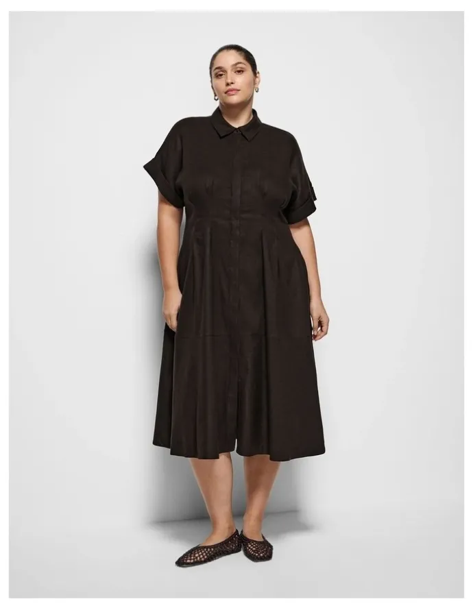 Commonry Niki Dress in Bitter Chocolate