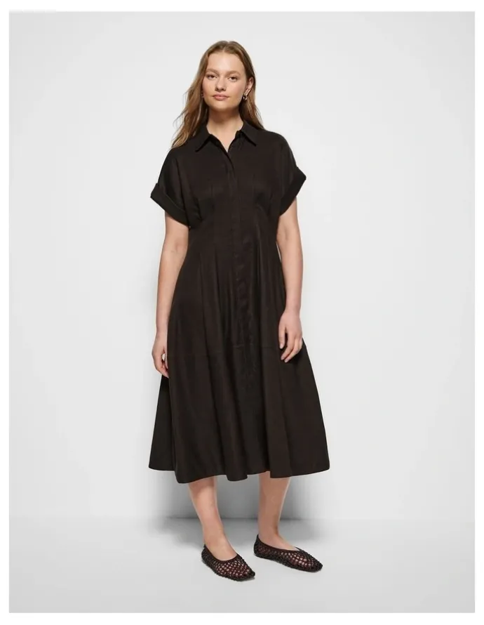 Commonry Niki Dress in Bitter Chocolate