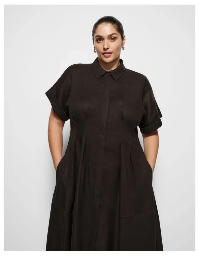 Commonry Niki Dress in Bitter Chocolate