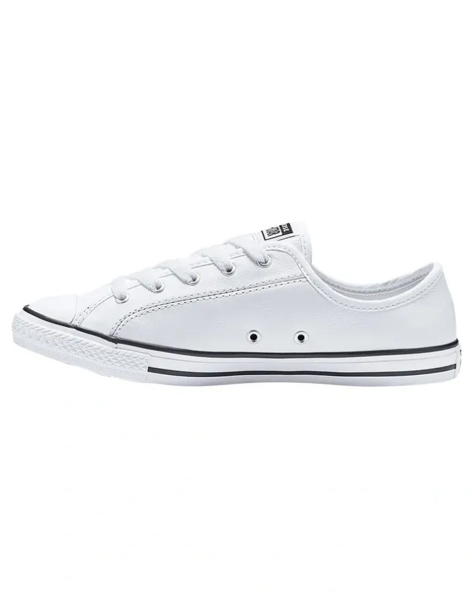 Converse Chuck Taylor All Star Dainty Leather Low Top Sneaker in White