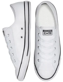 Converse Chuck Taylor All Star Dainty Leather Low Top Sneaker in White