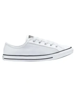 Converse Chuck Taylor All Star Dainty Leather Low Top Sneaker in White