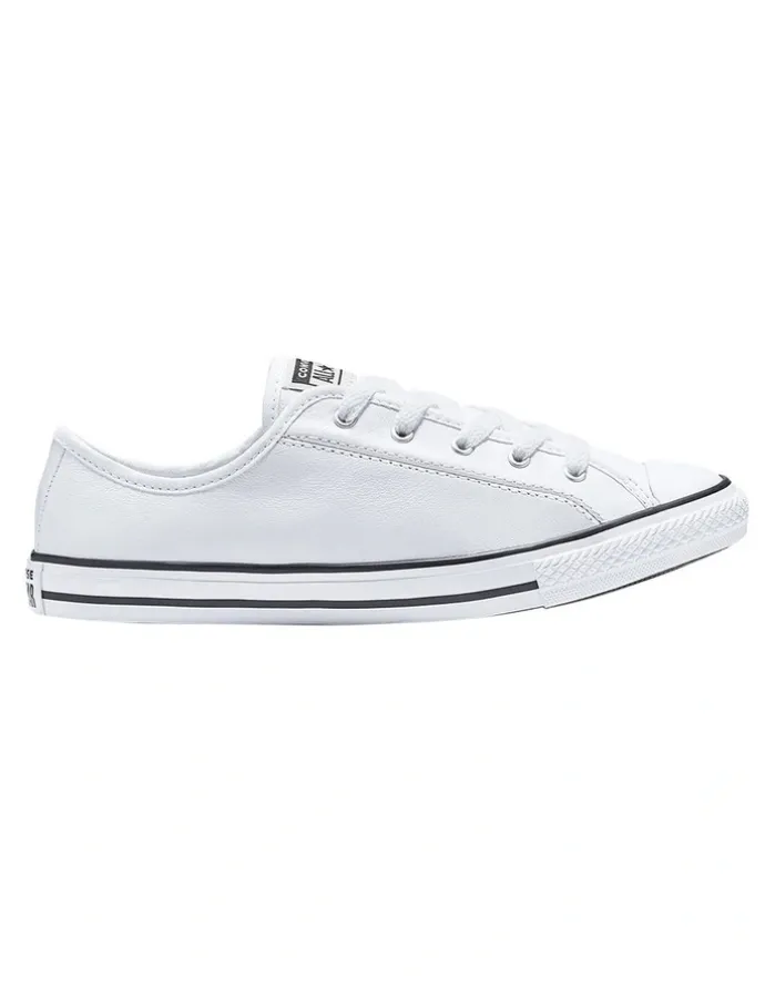 Converse Chuck Taylor All Star Dainty Leather Low Top Sneaker in White