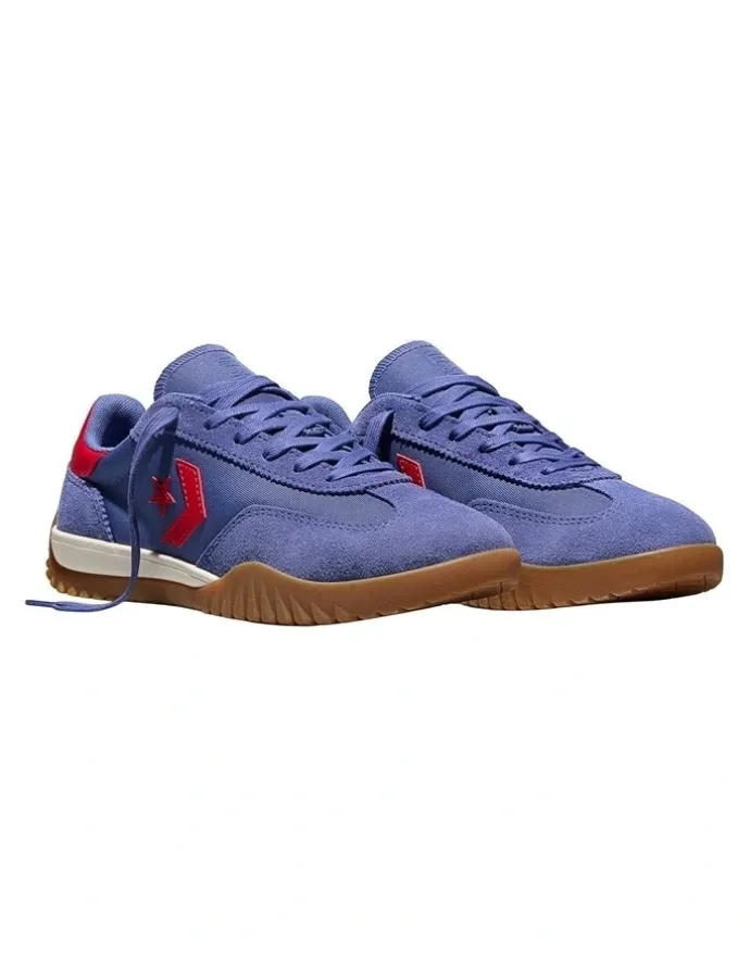 Converse Run Star Trainer Suede in Indigo Storm/Red/Gum