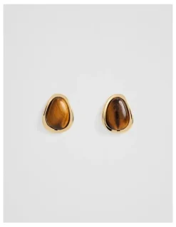 Country Road Ada Large Stud Earring in Gold