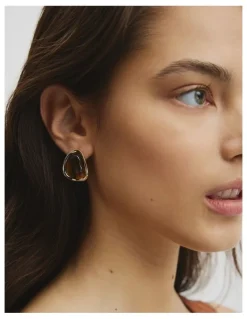 Country Road Ada Large Stud Earring in Gold