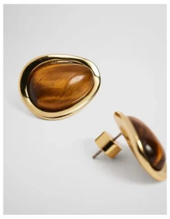 Country Road Ada Large Stud Earring in Gold